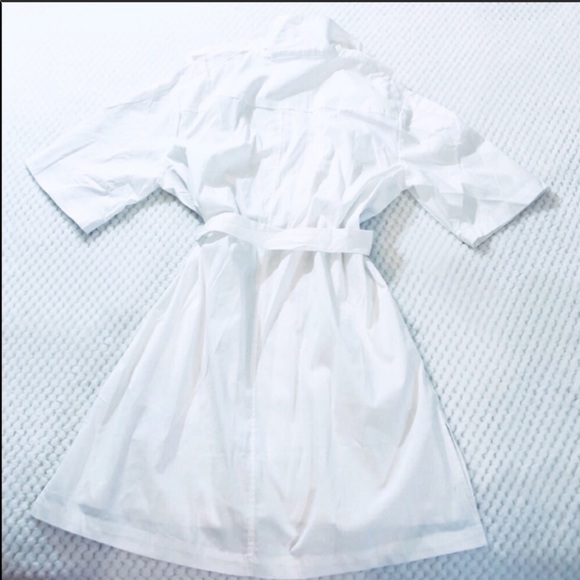 Chico’s White Button Down Tie Waist Tunic - Picture 7 of 7